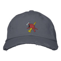 Chapeau brodé par pompier