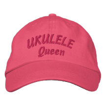 Chapeau brodé par Reine d'ukulélé