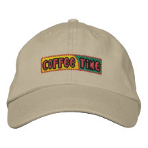 Chapeau brodé par temps de café