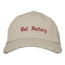 Chapeau brodé par usine de rat
