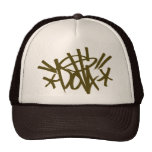 Chapeau brun d'étiquette de DOLLA Casquettes