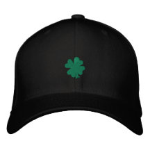Chapeau celtique de FlexFit de "trèfle de vert" de Casquette Brodée