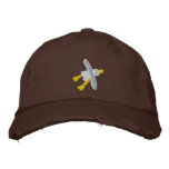 Chapeau d'art : Conception délabrée de mouette. Ch casquettes brodées