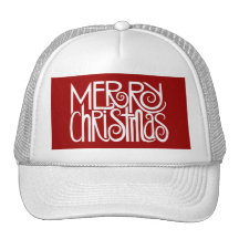 Chapeau de blanc de Joyeux Noël Casquettes De Camionneur