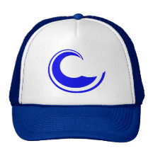 chapeau de bleu de logo casquette de camionneur