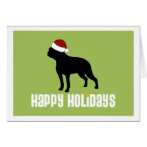 Chapeau de Boston Terrier Père Noël Carte De Vœux