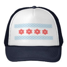 Chapeau de camionneur de drapeau de Chicago de Cel Casquettes De Camionneur