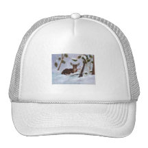 Chapeau de cerfs communs de baie de houx casquette de camionneur