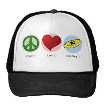 Chapeau de chien de disque d'amour de paix casquette de camionneur