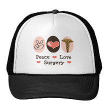 Chapeau de chirurgien de chirurgie d'amour de paix casquettes de camionneur