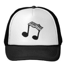 Chapeau de clavier de piano de note musicale casquette de camionneur