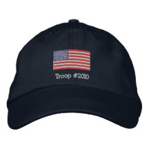 Chapeau de drapeau américain avec la troupe modifi casquette brodée