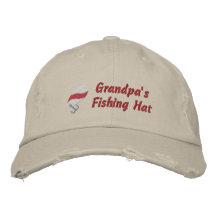 Chapeau de la pêche du grand-papa personnalisable casquettes brodées