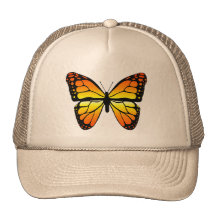 Chapeau de papillon de monarque casquette de camionneur