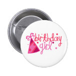 Chapeau de partie de fille d'anniversaire badges