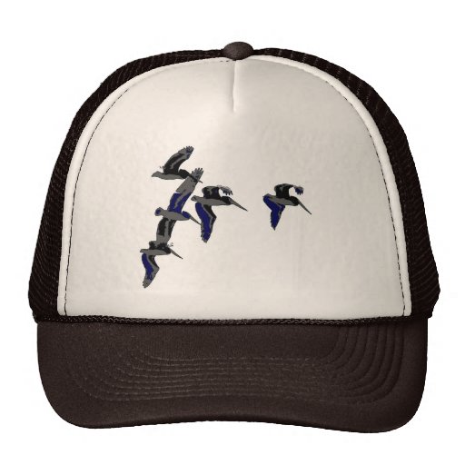 Chapeau de pélicans de vol casquettes de camionneur