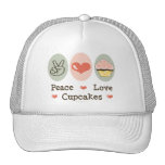 Chapeau de petits gâteaux d'amour de paix casquettes