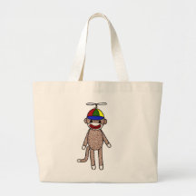 Chapeau de propulseur de singe de chaussette sacs fourre-tout