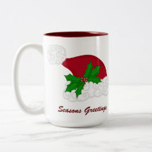 Chapeau de Santa : Tasse de Joyeuses Fêtes