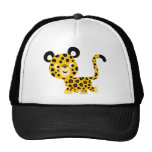 Chapeau de sourire de léopard de bande dessinée mi casquettes