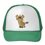 Chapeau de sourire mignon d'hyène de bande dessiné casquettes
