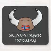 Chapeau de Stavanger Norvège Viking Tapis De Souris