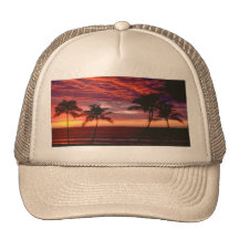 Chapeau de Tan de coucher du soleil Casquettes De Camionneur