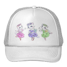 Chapeau de trio de Kitty de ballerine Casquette De Camionneur