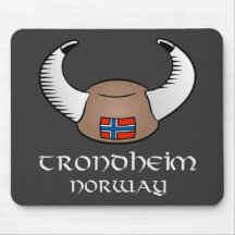 Chapeau de Trondheim Norvège Viking Tapis De Souris