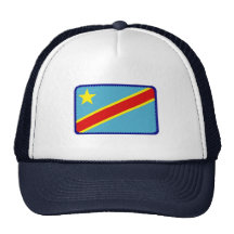Chapeau d'effet brodé par drapeau du Zaïre Casquettes De Camionneur