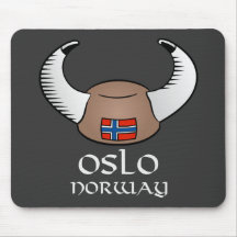 Chapeau d'Oslo Norvège Viking Tapis De Souris
