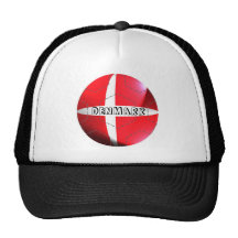 Chapeau du football du football de drapeau du Dane Casquettes