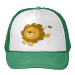 Chapeau enthousiaste mignon de lion de bande dessi casquettes