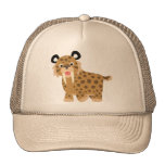 Chapeau heureux mignon de Smilodon de bande dessin casquettes