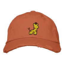 Chapeau mignon de girafe de bébé chapeau brodé