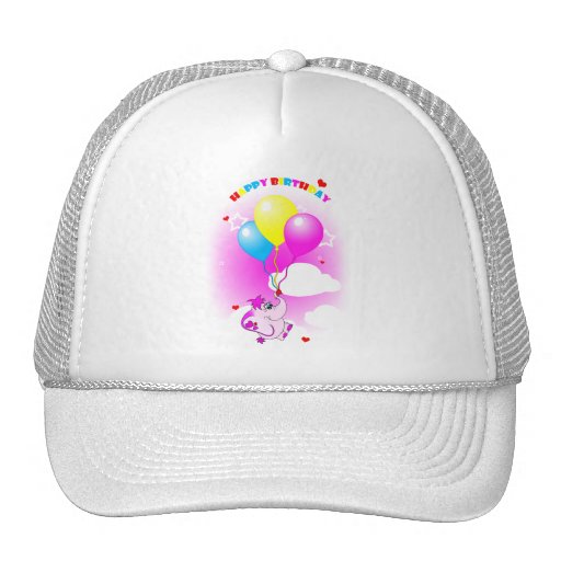 Chapeau mignon de joyeux anniversaire d'éléphant r casquettes