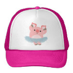 Chapeau mignon de porc de ballerine de bande dessi casquettes