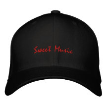 Chapeau Musique-Guitare-Brodé par bonbon Casquettes Brodées