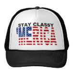 Chapeau noir chic de camionneur de MERICA Snapback Casquette De Camionneur