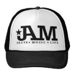 Chapeau noir de patin de confiture casquettes