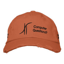 Chapeau orange de sergé chapeau brodé