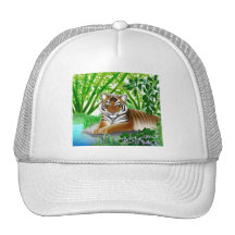 Chapeau paisible de tigre de jungle casquettes