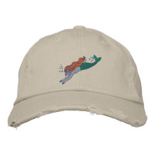Chapeau personnalisable de sirène de natation casquettes brodées