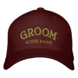 Chapeau personnalisé de marié de nom de cheval casquette de baseball brodée