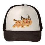 Chapeau plaisant mignon de chat sauvage de bande d casquettes
