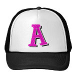 Chapeau pointillé de camionneur de "A" Monogramed Casquettes De Camionneur
