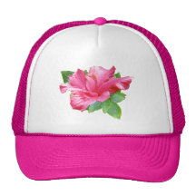 Chapeau rose élégant de ketmie casquette de camionneur