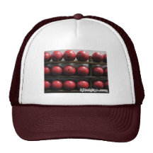 Chapeau rouge de camionneur de boules de bowling casquette