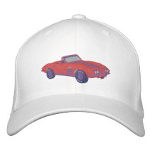 Chapeau rouge de Corvette Emrboidered Casquette De Baseball