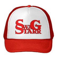 Chapeau rouge et blanc de Starr de butin Casquettes De Camionneur